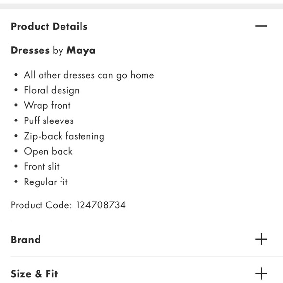 Maya puff sleeve dress size 12 - Picture 4 of 4